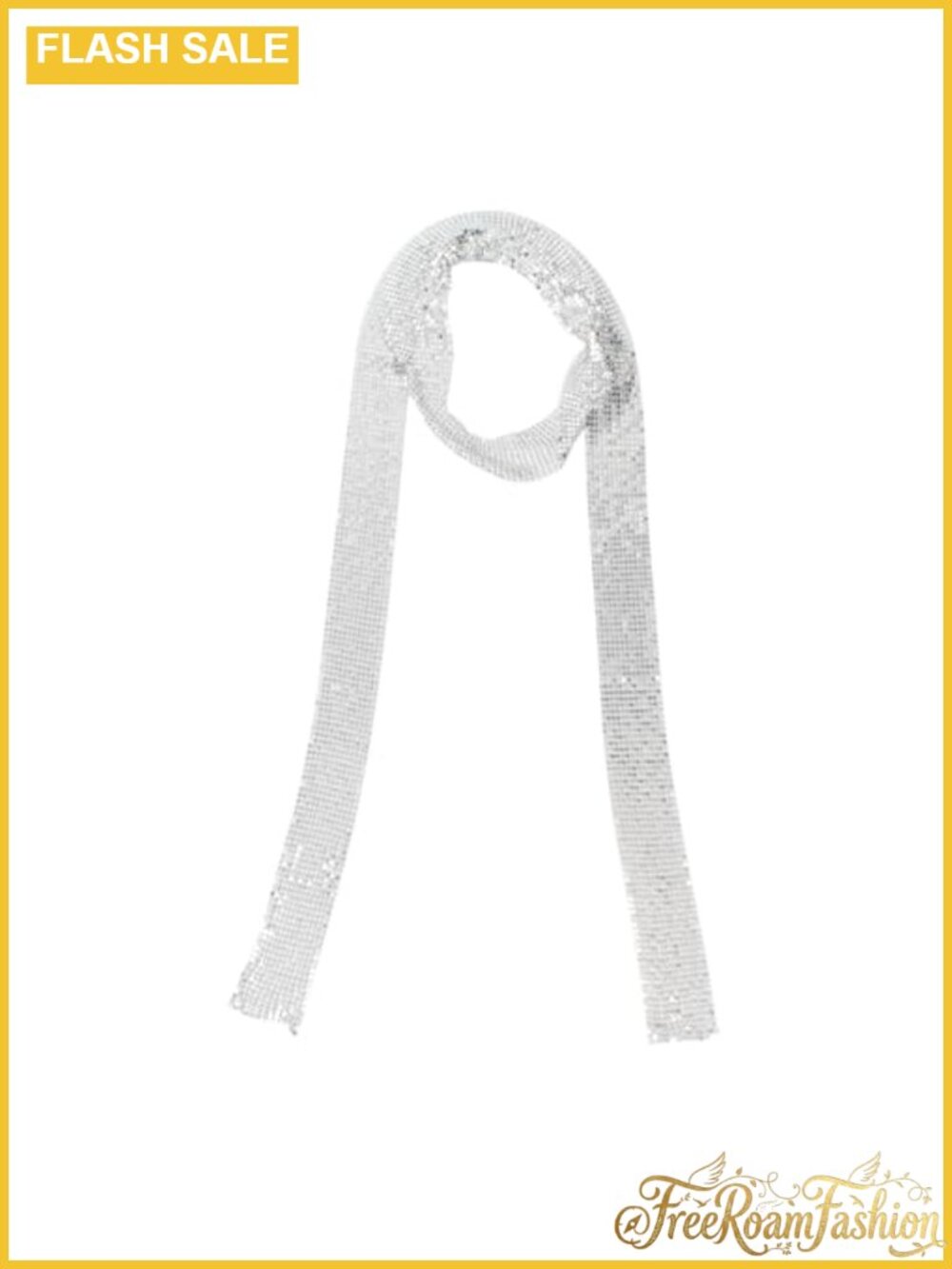 Metal Sequin Narrow Neck Scarf Choker Elegant Statement Accessory